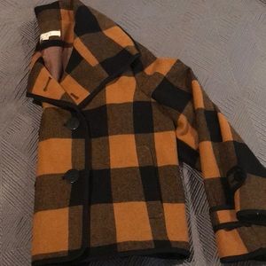 LOFT Buffalo plaid cropped jacket